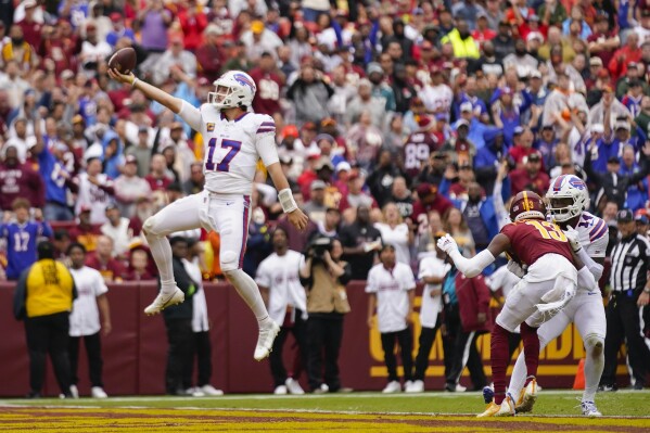 Josh Allen throws for a TD, runs for another as the Bills rout the