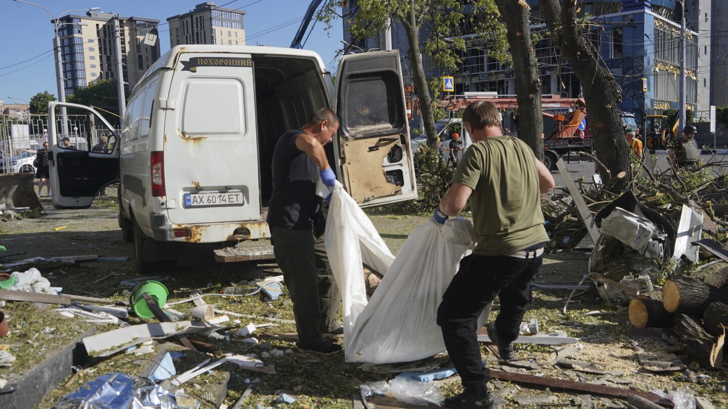 Ukrainian drones and missiles kill 6 in Russia and Crimea, fresh bombing of Kharkiv leaves 1 dead