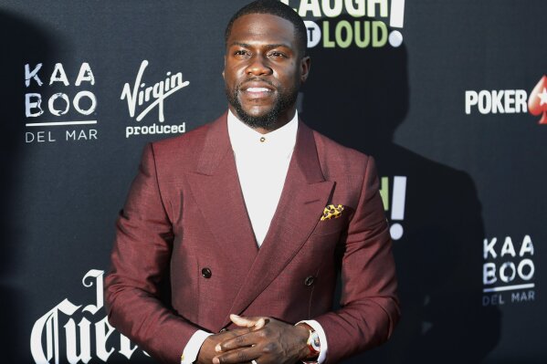 
              FILE - In this Aug. 3, 2017, file photo, Kevin Hart poses at Kevin Hart's "Laugh Out Loud" new streaming video network launch event at the Goldstein Residence in Beverly Hills, Calif. Hart pledged $25,000 to Hurricane Harvey relief efforts Sunday, Aug. 27, 2017, and called on fellow celebrities to do the same. (Photo by Danny Moloshok/Invision/AP, File)
            