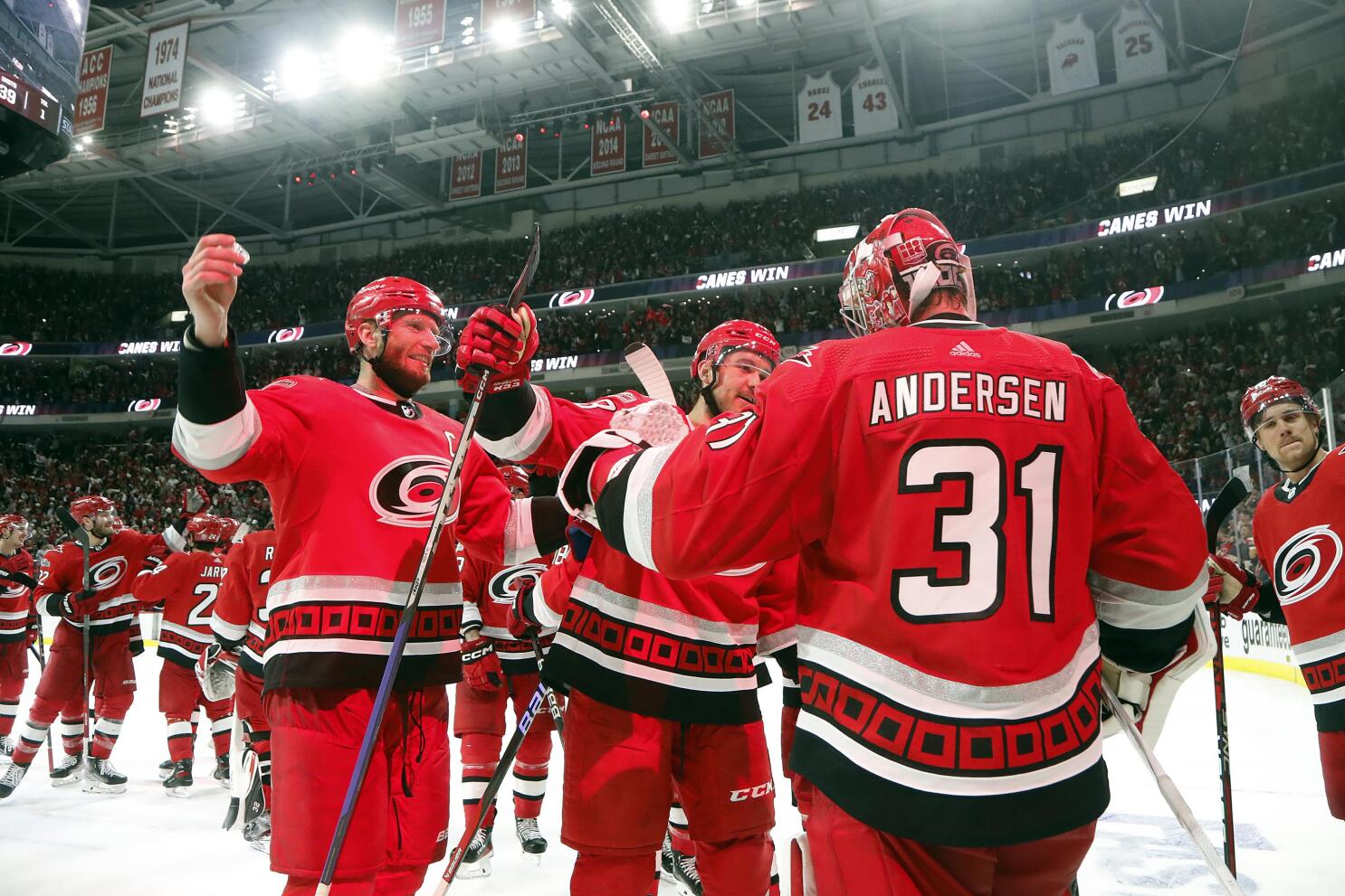 Hurricanes react to advancing to first Eastern Conference Final since 2019  after thrilling OT win