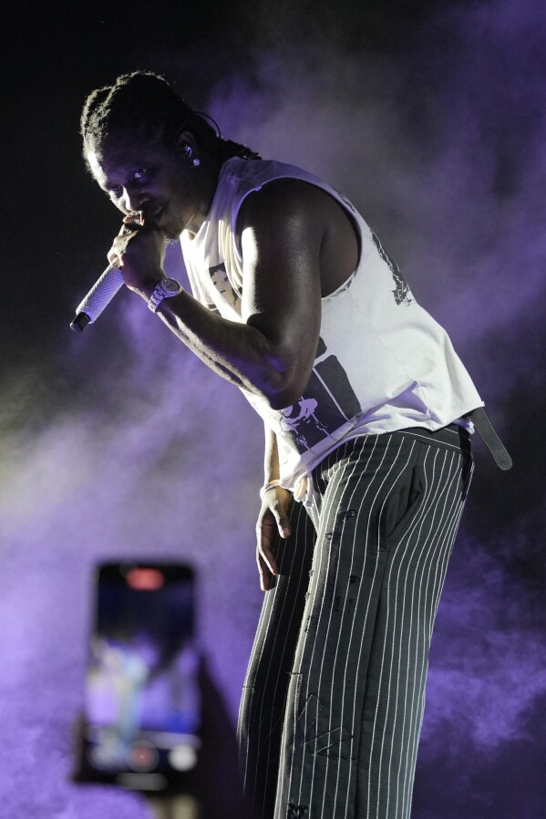 Young Thug performs during the Summer Smash Music Festival on Sunday, June 22, 2025, in Bridgeview, Ill. (Photo by Rob Grabowski/Invision/AP)