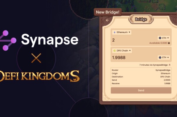 HONG KONG / ACCESSWIRE / March 21, 2024 / DeFi Kingdoms has integrated Synapse Protocol as the native interoperability partner for the popular crypto game. The protocol chose to work with Synapse because of its standing as the leading interoperability ...