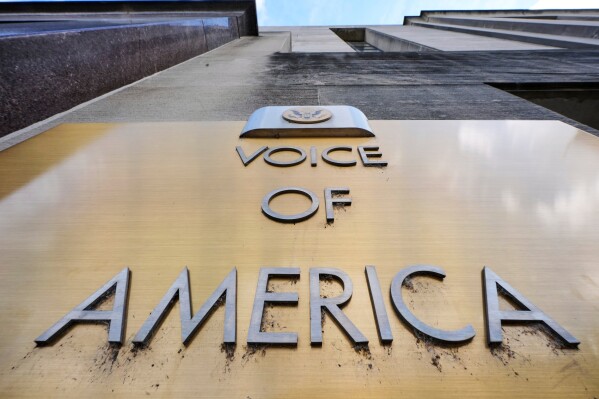 The Voice of America building is pictured in Washington, May 5, 2025. (AP Photo/Gene J. Puskar, File)