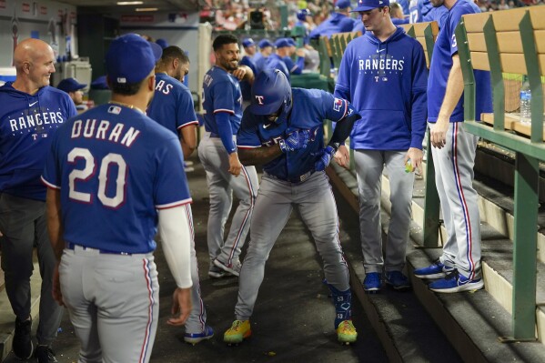 García, Dunning push Rangers to the brink of a playoff berth in a 5-0 win  over the Angels, National