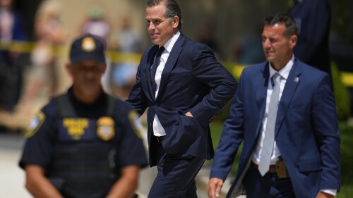 President Joe Biden’s son Hunter Biden leaves after a court appearance, Wednesday, July 26, 2023, in Wilmington, Del. (AP Photo/Julio Cortez)