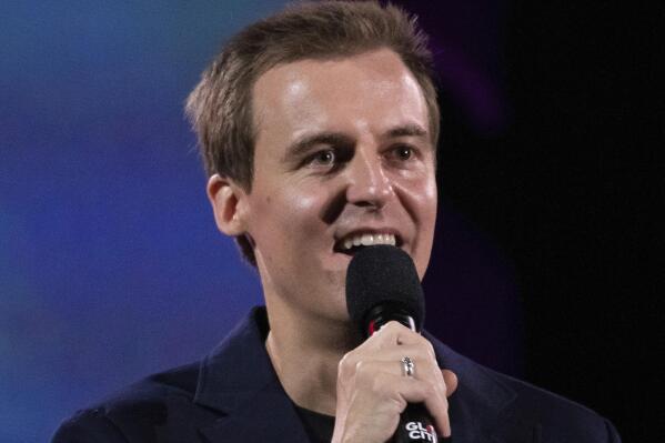 FILE - In this Sept. 28, 2019, file photo, Global Citizen CEO Hugh Evans speaks at the Global Citizen Festival in Central Park in New York. On Saturday, Sept. 25, 2021, Evans will try to mobilize the world to tackle poverty and COVID-19 with Global Citizen Live, a live, 24-hour concert featuring The Weekend, BTS, Stevie Wonder, Jennifer Lopez, Ed Sheeran, Coldplay, H.E.R., and dozens more artists performing at locations across the globe from Lagos, Nigeria and Seoul, South Korea to the Champ de Mars in Paris and New York’s Central Park. (Photo by Charles Sykes/Invision/AP, File)