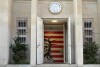 FILE - The entrance to the former U.S. Embassy, which has been turned into an anti-American museum, is seen n Tehran, Iran, on Saturday, Aug. 19, 2023. The upcoming prisoner swap between Iran and the United States follows the same contours that the countries have tracing since the resolution of the 1979 U.S. Embassy takeover and hostage crisis. The limits of this diplomacy remain largely the same as they have been for over the four decades since, with officials in both countries even using similar language to discuss the deals now. (AP Photo/Vahid Salemi, File)