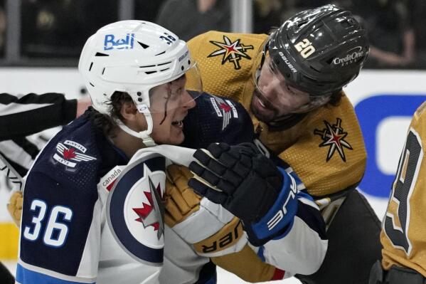 Jets stun Golden Knights in Game 1 after skate-to-face causes Barron to get  75-plus stitches