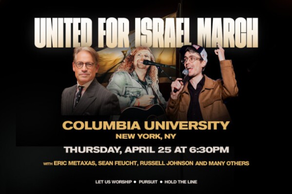 Unified for Israel NEW YORK, NY / ACCESSWIRE / April 23, 2024 / The Pursuit Church, located in Seattle, Washington, is organizing a United March for Israel at Columbia University this Thursday, April 25, 2024. Along with the march, the group ...