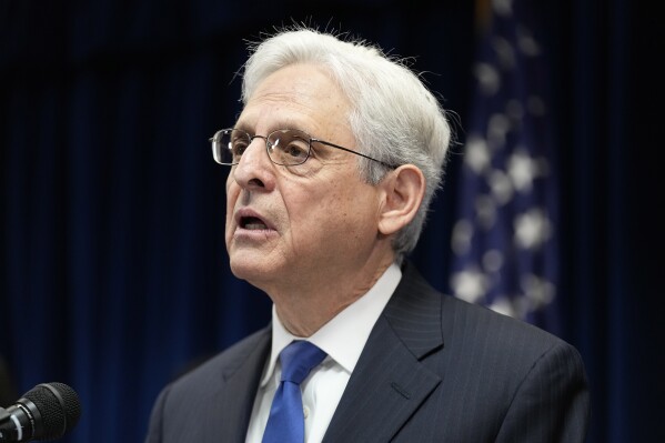 Attorney General Merrick Garland talks about a Department of Justice report that found the Minneapolis Police Department has engaged in a pattern or practice of discrimination during a news conference, Friday, June 16, 2023, in Minneapolis. The two-year probe found that Minneapolis officers used excessive force, including “unjustified deadly force,” and violated the rights of people engaged in constitutionally protected speech. (AP Photo/Abbie Parr)