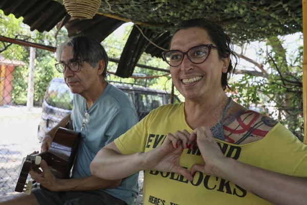 Murato Teatro cast member, transgender actress Anya Atanacio Cadena and musician Jessu Peredo will rehearse for upcoming performances at the first international Afro Sinic Festival held in Tikuman, Mexico on Saturday, May 17, 2025.
