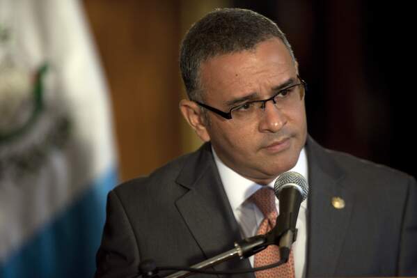 FILE - El Salvador's President Mauricio Funes listens to a question during a joint news conference, in Guatemala City, Feb. 13, 2012. (AP Photo/Rodrigo Abd, File)