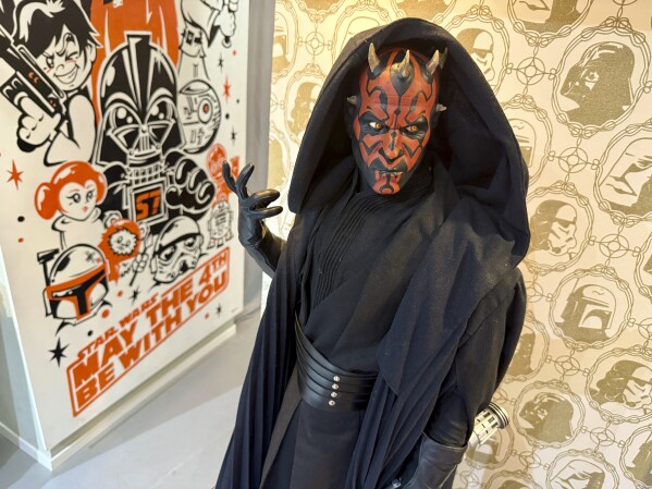A collection of “Star Wars” memorabilia is displayed at Rancho Obi-Wan, a nonprofit museum in Petaluma, Calif., on Thursday, May 1, 2025. (AP Photo/Haven Daley)