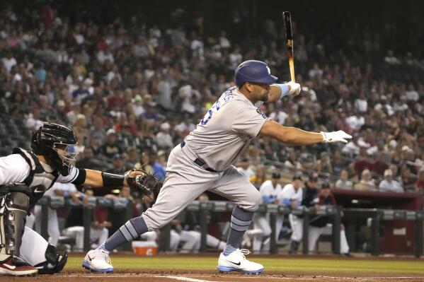 Los Angeles Dodgers first basemen Albert Pujols (55) celebrates a