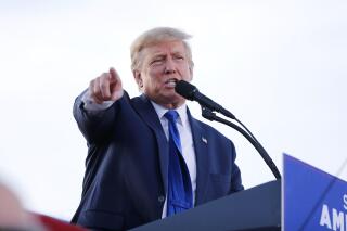 Former President Donald Trump speaks at a rally at the Delaware County Fairgrounds, Saturday, April 23, 2022, in Delaware, Ohio, to endorse Republican candidates ahead of the Ohio primary on May 3. A New York judge has found former president Donald Trump in contempt of court for failing to adequately respond to a subpoena issued by the state's attorney general as part of a civil investigation into his business dealings. (AP Photo/Joe Maiorana)