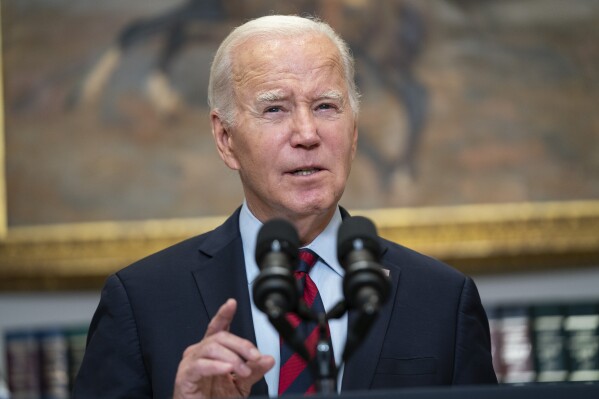 President Joe Biden delivers remarks on student loan debt forgiveness, in the Roosevelt Room of the White House, Wednesday, Oct. 4, 2023, in Washington. (AP Photo/Evan Vucci)
