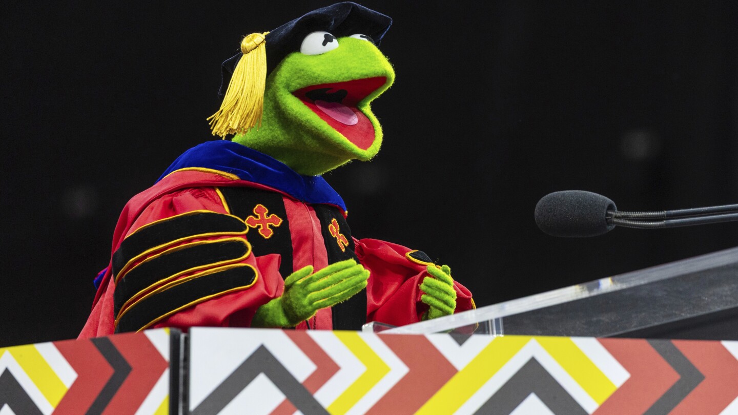 'Leap together,' Kermit the Frog tells University of Maryland graduates