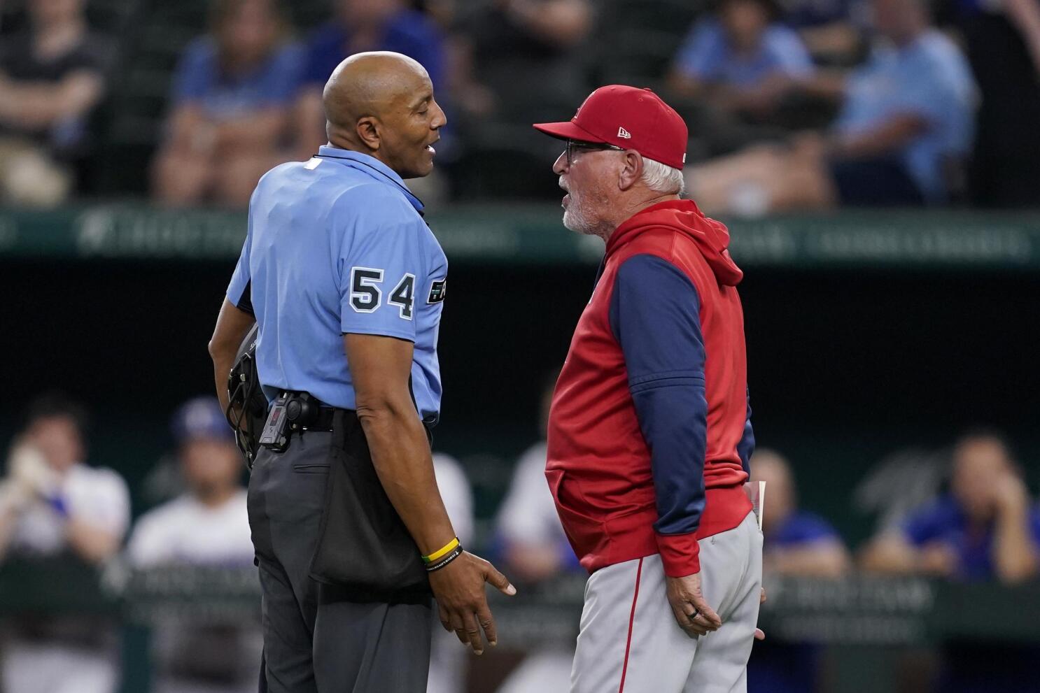 MLB umpire CB Bucknor (54) in the first inning during a baseball