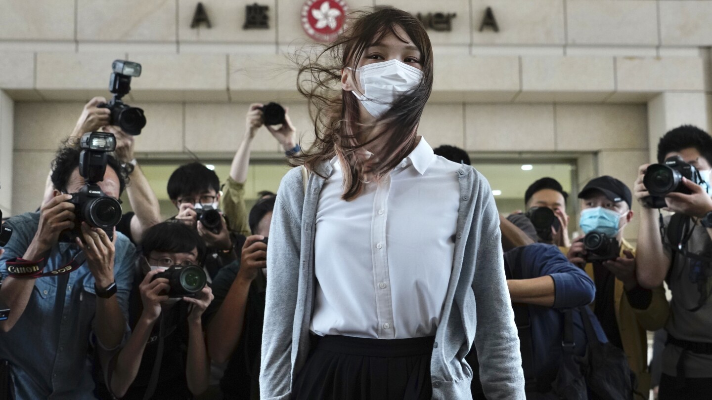 Hong Kong pro-democracy activist Agnes Chow jumps bail and strikes to Canada