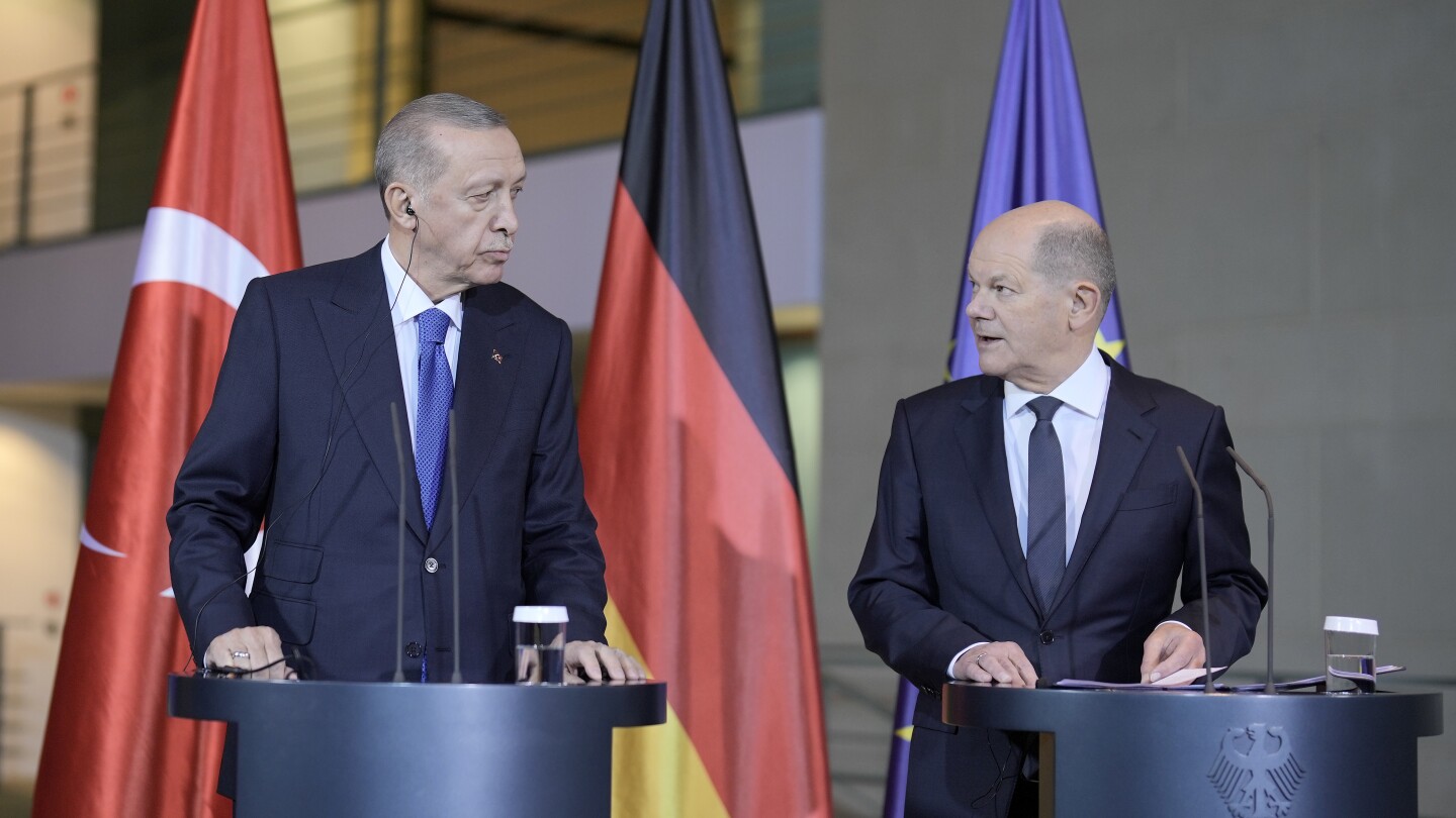 Turkish and German leaders air deep differences on the Israel-Hamas war