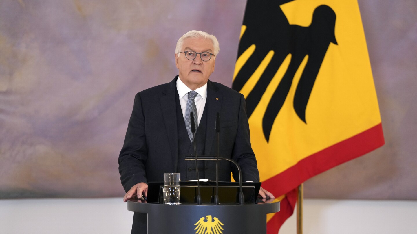 Germany’s president dissolves parliament, units nationwide election for Feb. 23