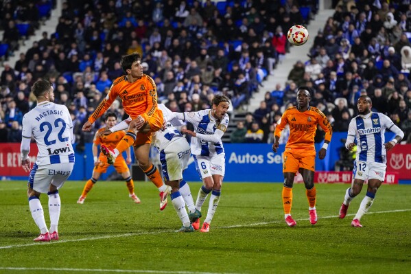 Real Madrid beats Leganes 3-2 to reach Copa semifinals on García's goal in  stoppage time | AP News
