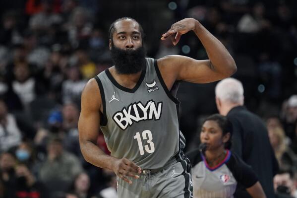 Houston Rockets guard James Harden (13) reacts after a foul in the first  half during an NBA basketball game against the Utah Jazz Saturday, April  20, 2019, in Salt Lake City. (AP
