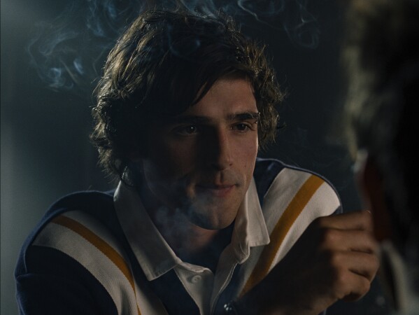 This image released by Amazon Prime Video shows Jacob Elordi in a scene from "Saltburn." (Amazon Prime Video via AP)
