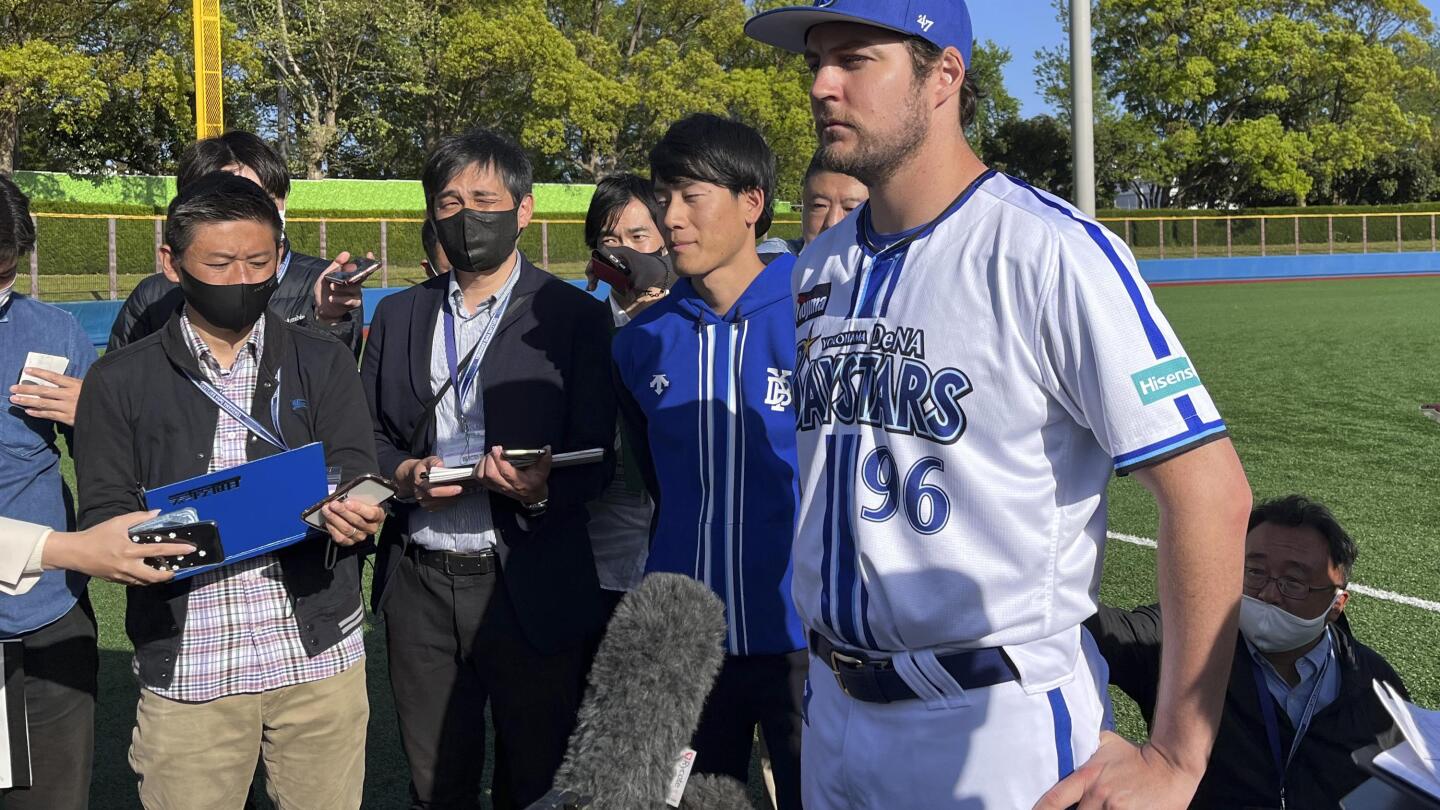 Trevor Bauer, shunned by MLB, introduced by Japanese team