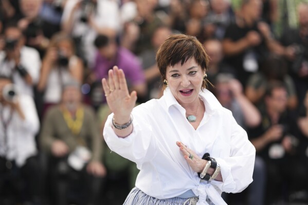 Director Lynne Ramsay poses for photographers at the photo call for the film 'Die, My Love' at the 78th international film festival, Cannes, southern France, Sunday, May 18, 2025. (Photo by Scott A Garfitt/Invision/AP)