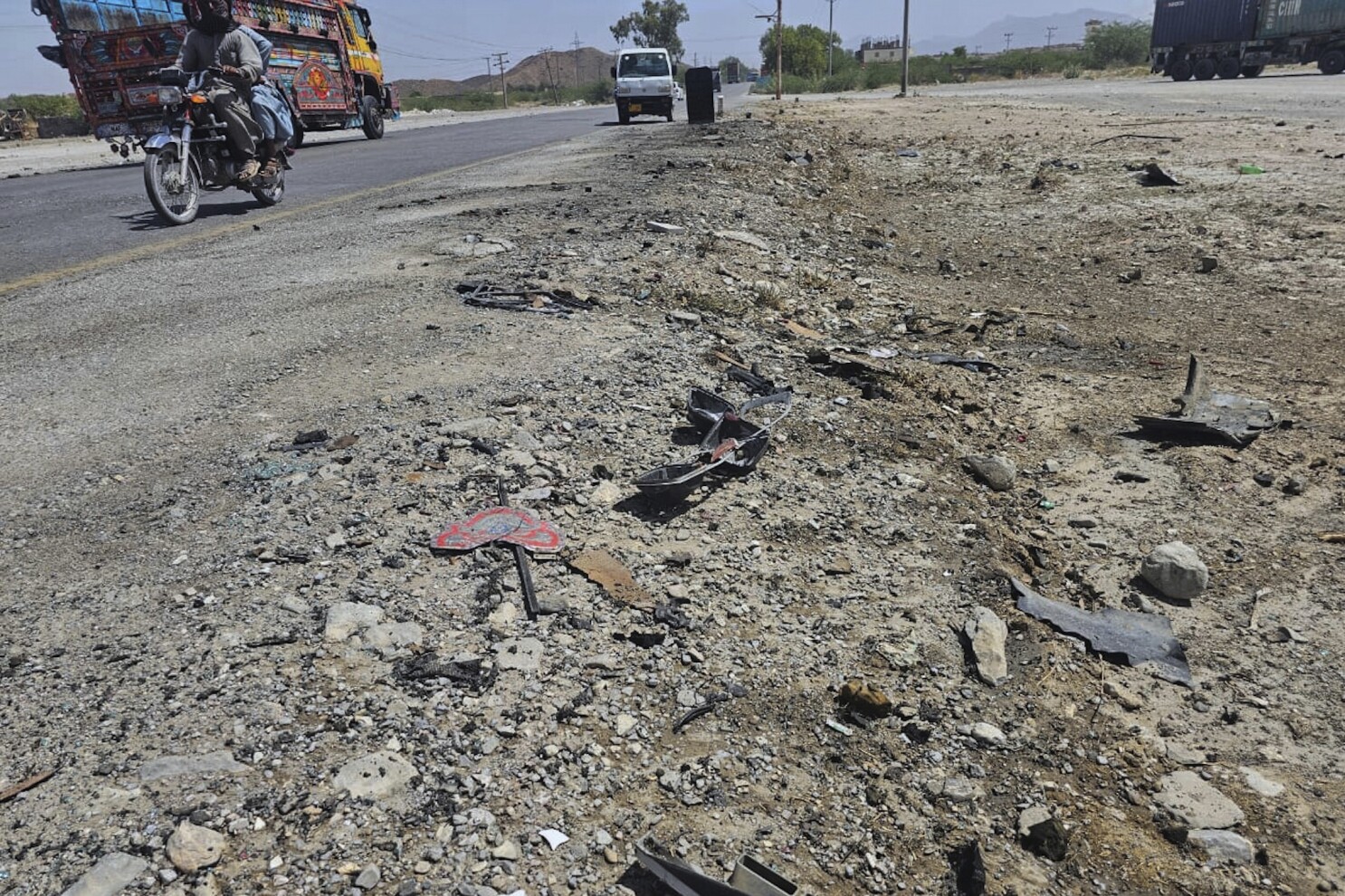 Suicide car bombing hits a school bus in Pakistan, killing 5