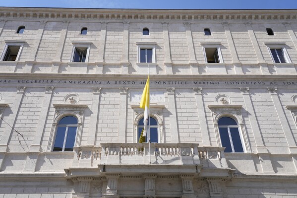 A general view of Palazzo della Cancelleria a renaissance building in the center of Rome that holds the Vatican supreme court, Tuesday, Sept. 12, 2023. (AP Photo/Gregorio Borgia)