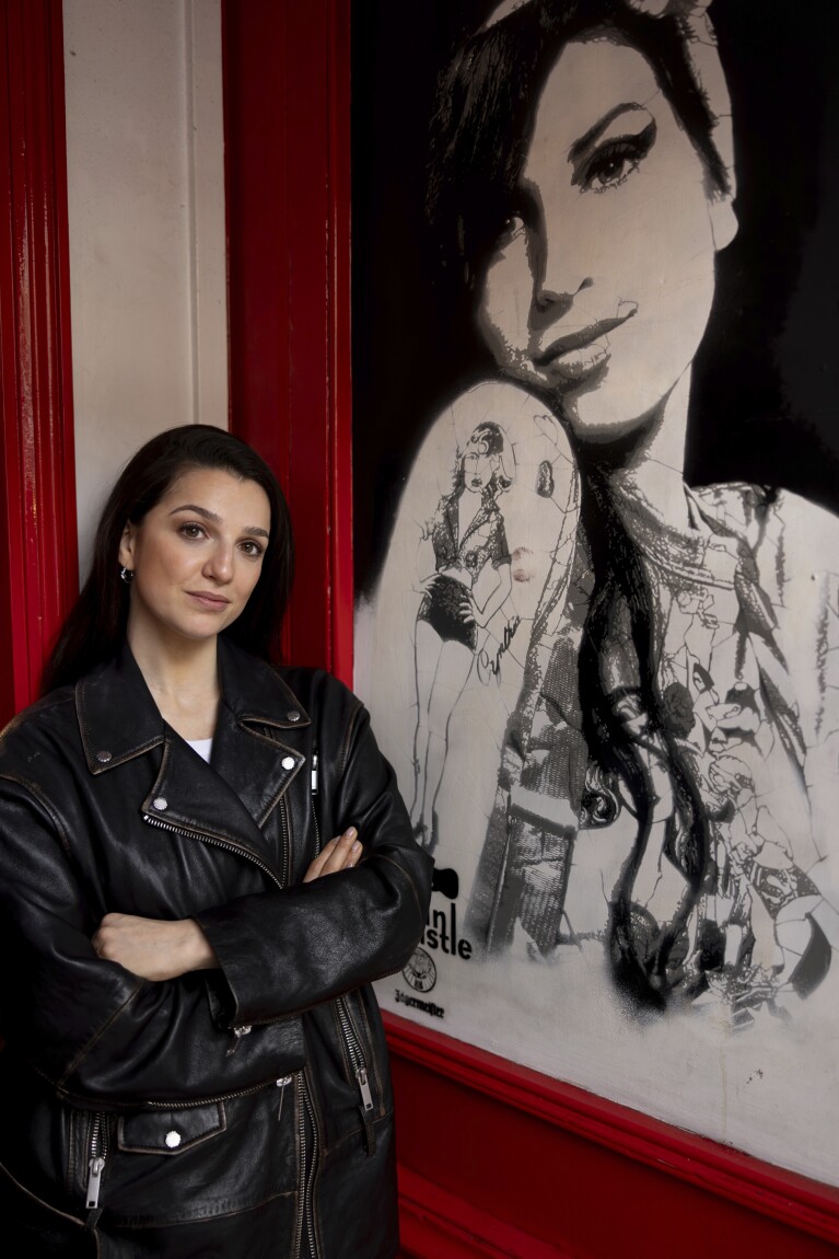 Marisa Abela poses for portraits photographs at the Dublin Castle pub during promotion of the film "Back to Black" on Friday, March 22, 2024 in London. (Photo by Vianney Le Caer/Invision/AP)