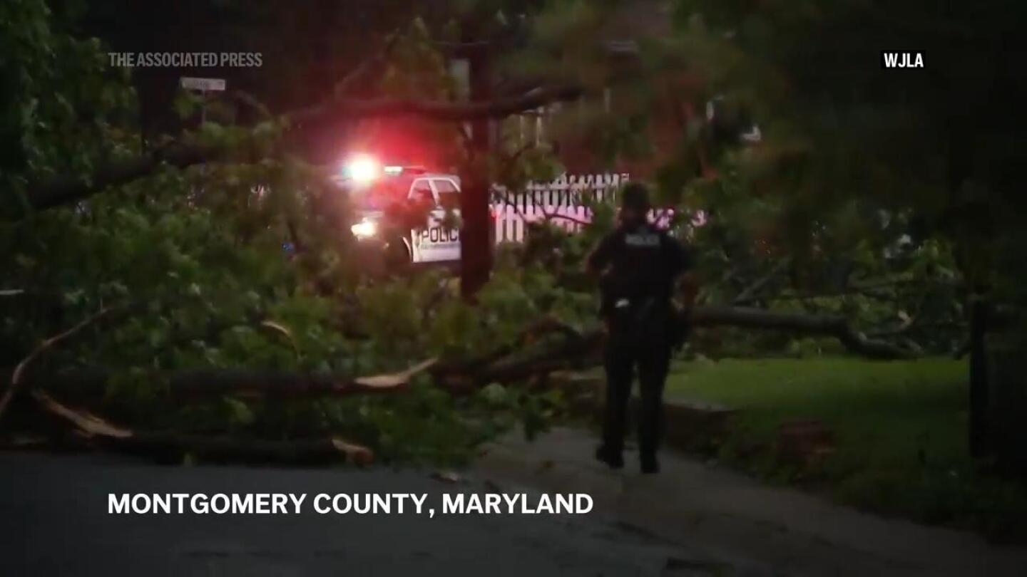 Damage and injuries reported after tornado hits Maryland