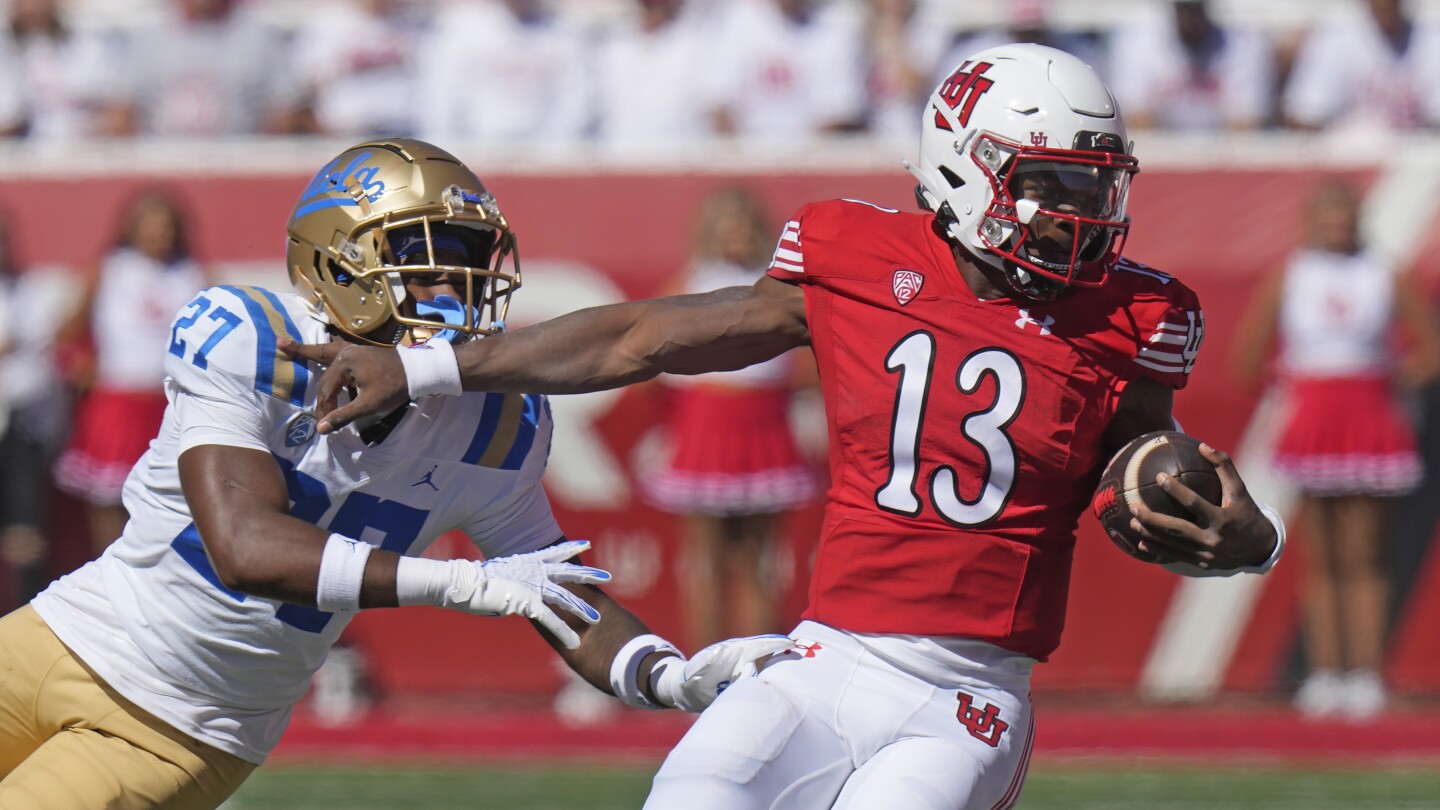 Oregon State wearing orange helmets, uniforms against Utah, first