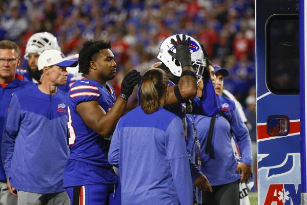 Bills' Dane Jackson taken to hospital with neck injury