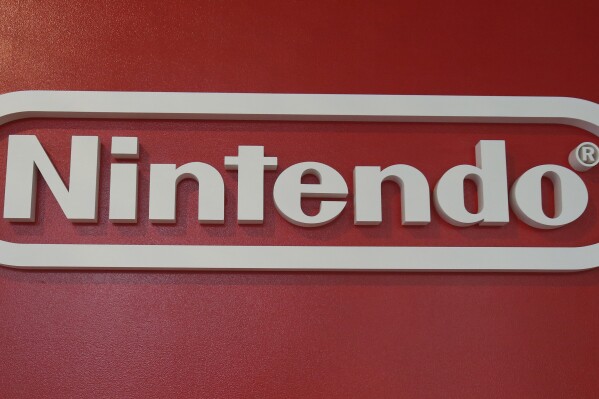In this June 19, 2018, photo, a logo of Nintendo hangs at Panasonic center in Tokyo. (AP Photo/Koji Sasahara, file)