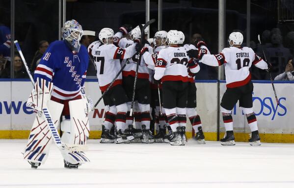 Ottawa Senators Lose Third Straight Versus New York Rangers