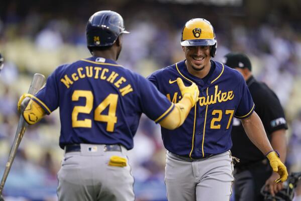 Hugs, claws and high fives: Inside the Willy Adames effect on the Brewers -  The Athletic