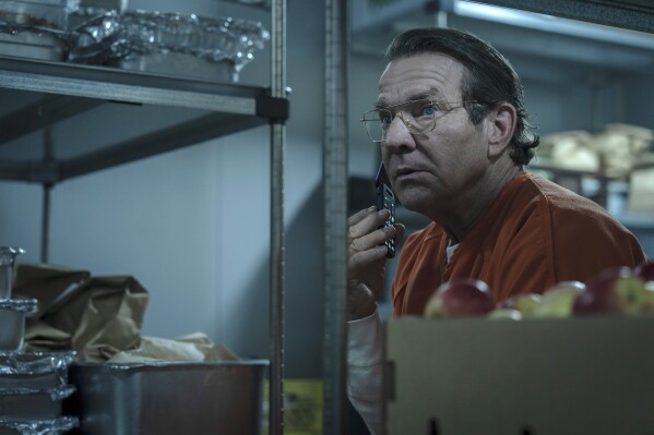 This image released by Paramount+ shows Dennis Quaid in a scene from the series "Happy Face." (Ed Araquel/Paramount+ via AP)