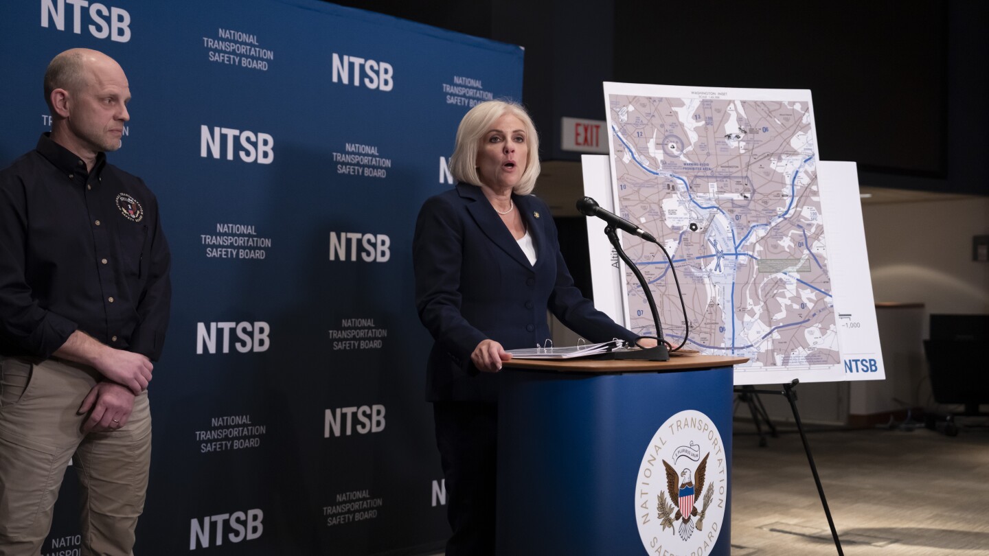 NTSB urges ban on some helicopter flights at Washington airport where 67 people died in midair crash