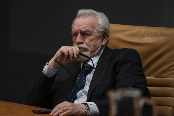 This image released by HBO shows Brian Cox as Logan Roy in a scene from the series "Succession." (HBO via AP)