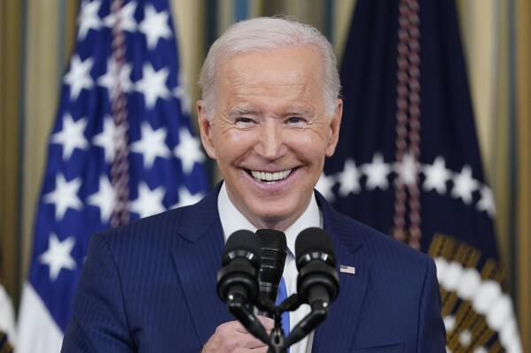 FILE - President Joe Biden smiles as he speaks in the State Dining Room of the White House in Washington, Wednesday, Nov. 9, 2022. Biden turns 80 on Sunday, Nov. 20. (AP Photo/Susan Walsh, File)