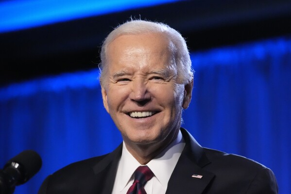 President Joe Biden speaks during a United Auto Workers' political convention, Wednesday, Jan. 24, 2024, in Washington. (AP Photo/Alex Brandon)