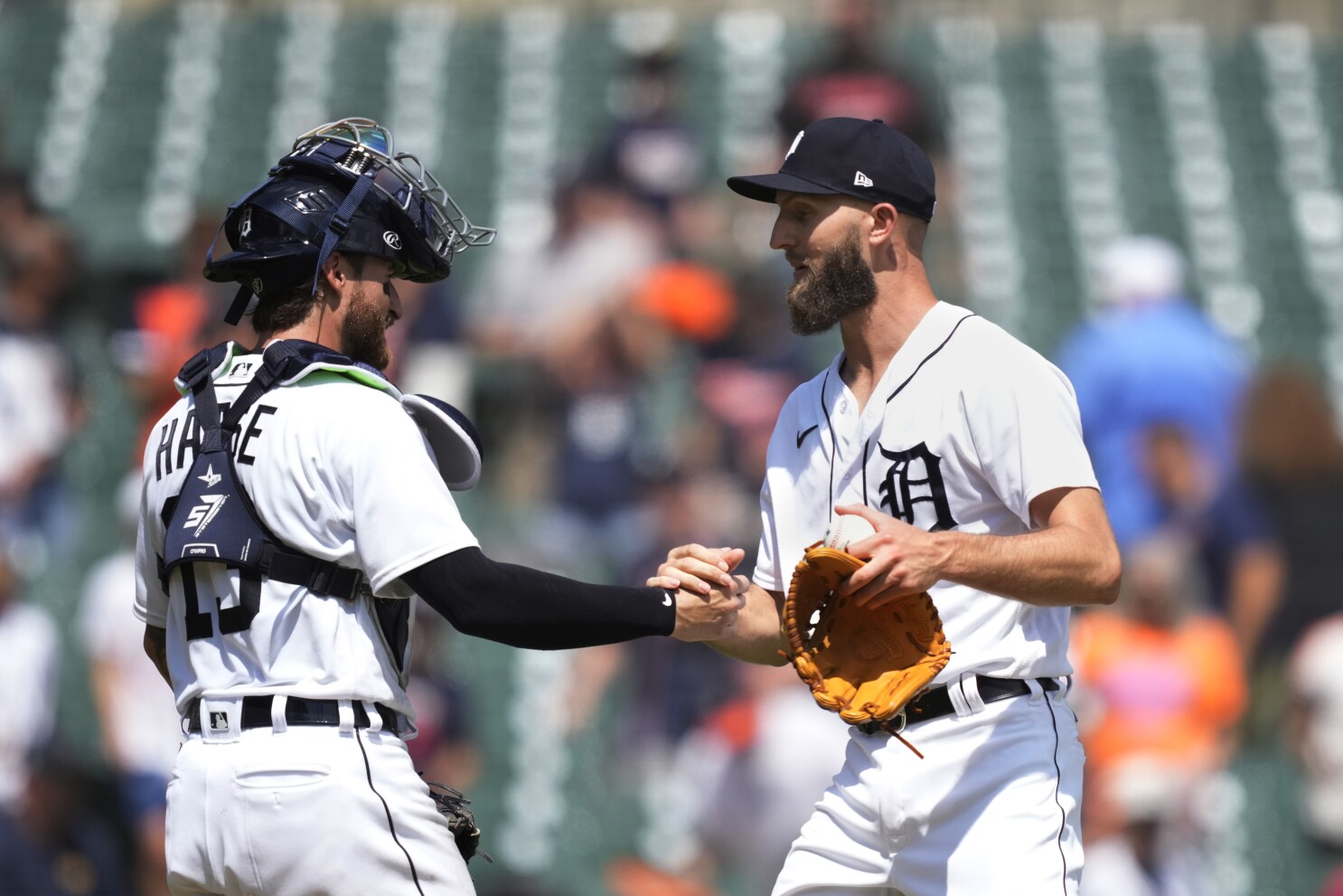 Báez's 2-run single in 1st starts Tigers to 9-0 rout of A's. 10th time  Oakland shut out