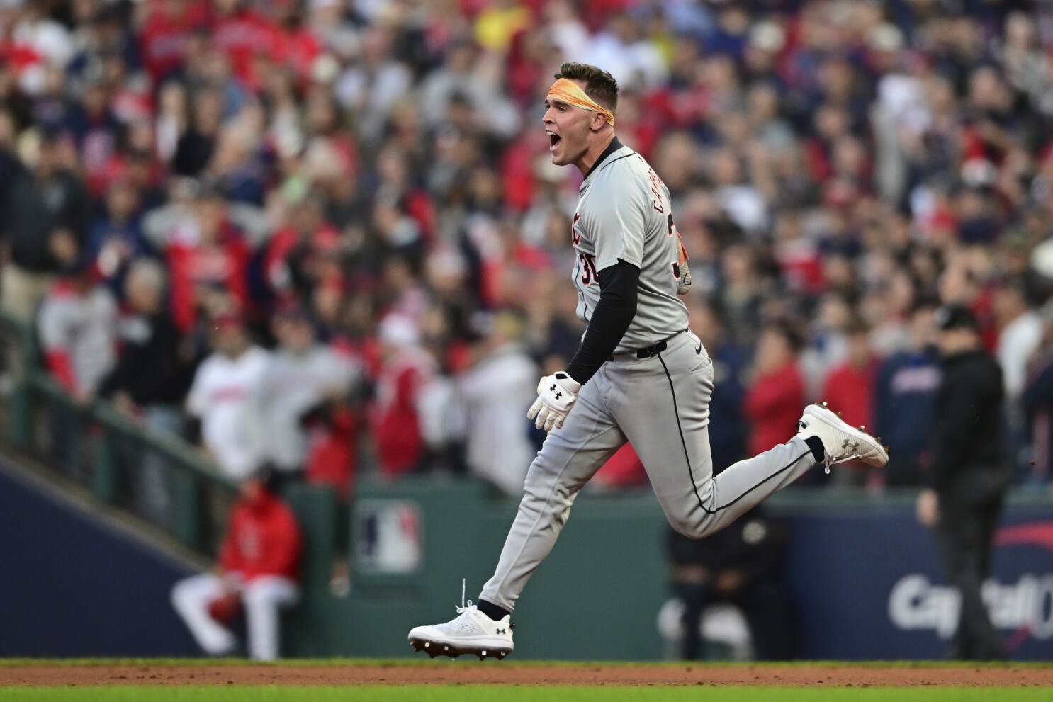 Carpenter's 3-run homer off Clase sends gritty Tigers to 3-0 win over Guardians in Game 2 of ALDS