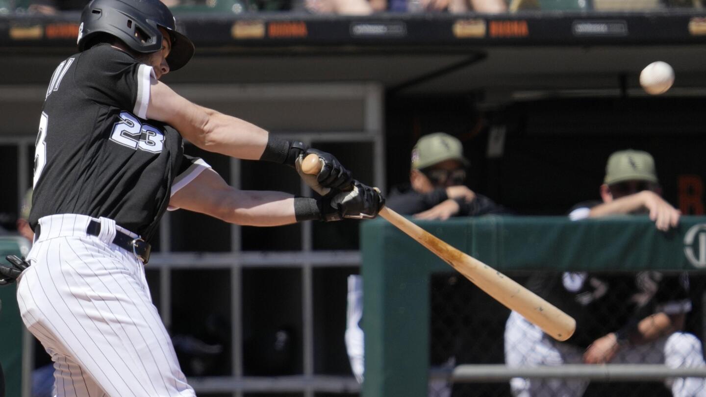 Jake Marisnick of the Chicago White Sox bats against the Cleveland