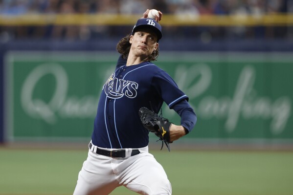 Glasnow takes no-hitter into sixth inning as Rays limit Yanks to