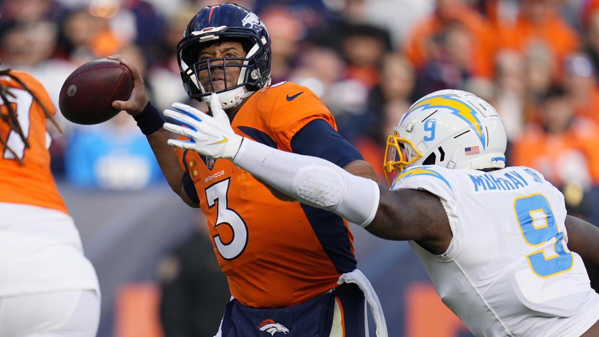 Russell Wilson, Denver Broncos beat Justin Herbert, playoff-bound Chargers  31-28 