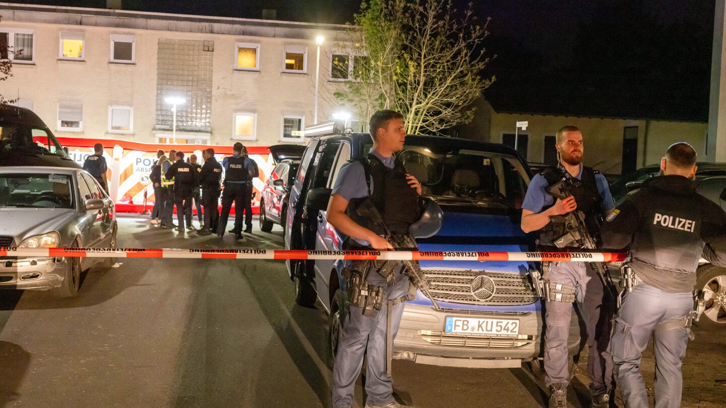 Police in central Germany hunt for a suspect at the run after 2 other people have been shot useless